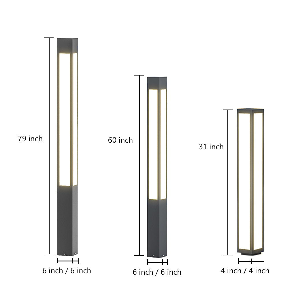 Garden Bollard Lights Outdoor Waterproof LED Landscape Light