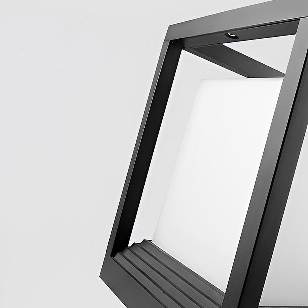 Garden Pedestal Lights Minimalist Square Waterproof LED Light