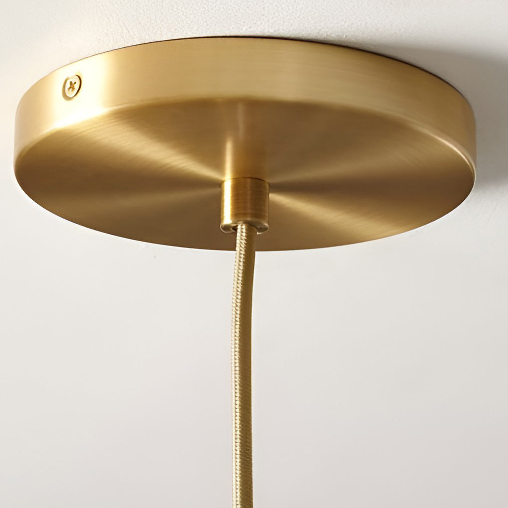 Glass Round Pendant Light Modern Single-Ball Ceiling Light