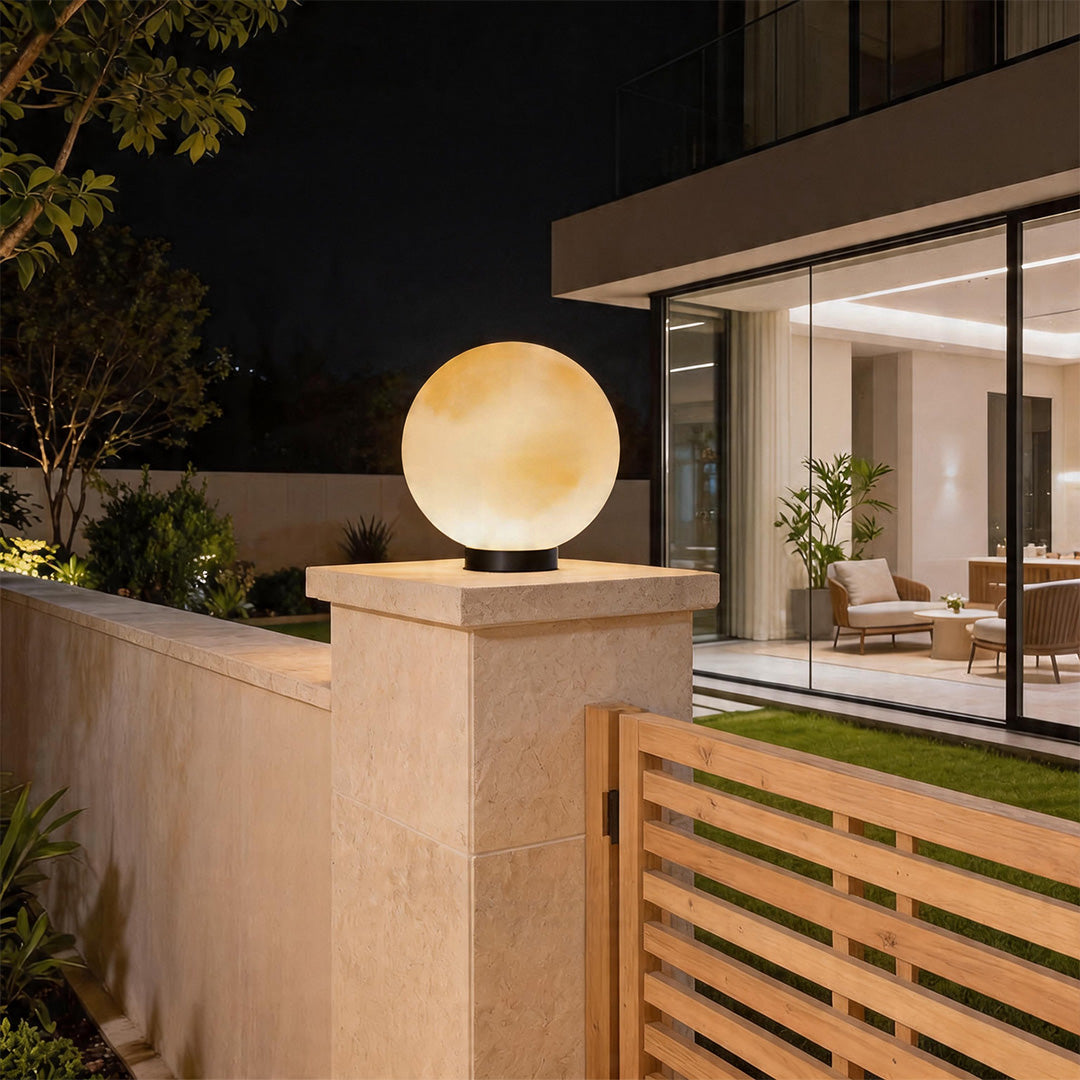 Moon Pillar Lights Modern Waterproof LED Resin Lamp
