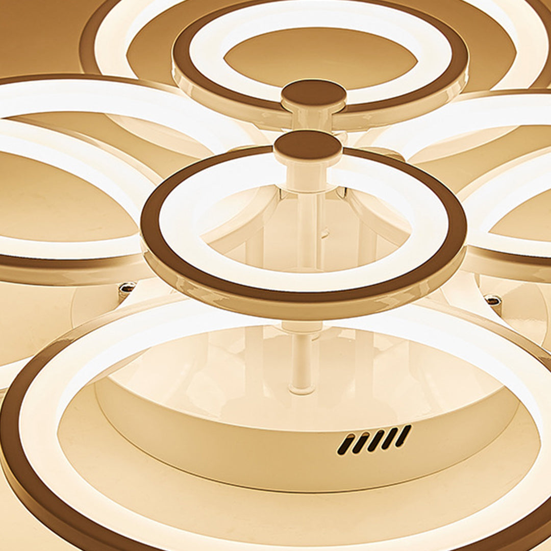 Multi Ring Ceiling Lights Elegant Unique Overlapping Rings Lamp