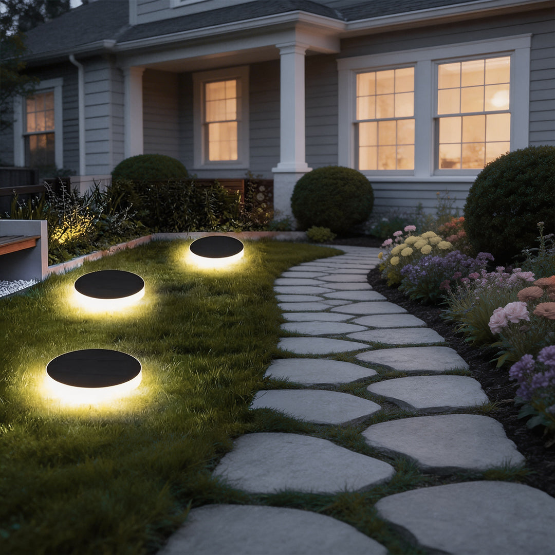 Ground Solar Lights Disc Elegant LED Landscapes Light