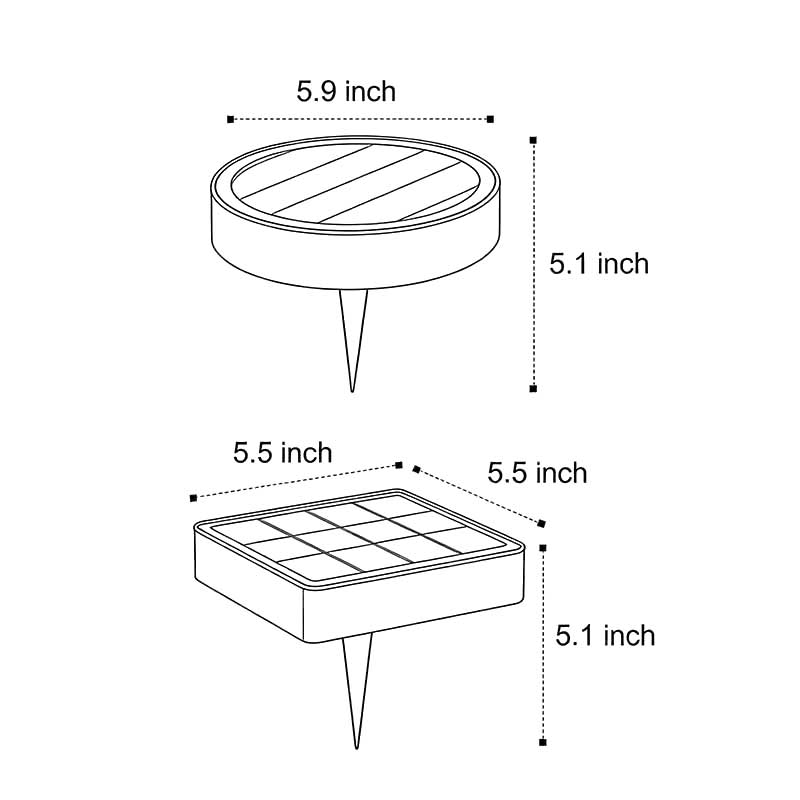 Ground Solar Lights Disc Elegant LED Landscapes Light