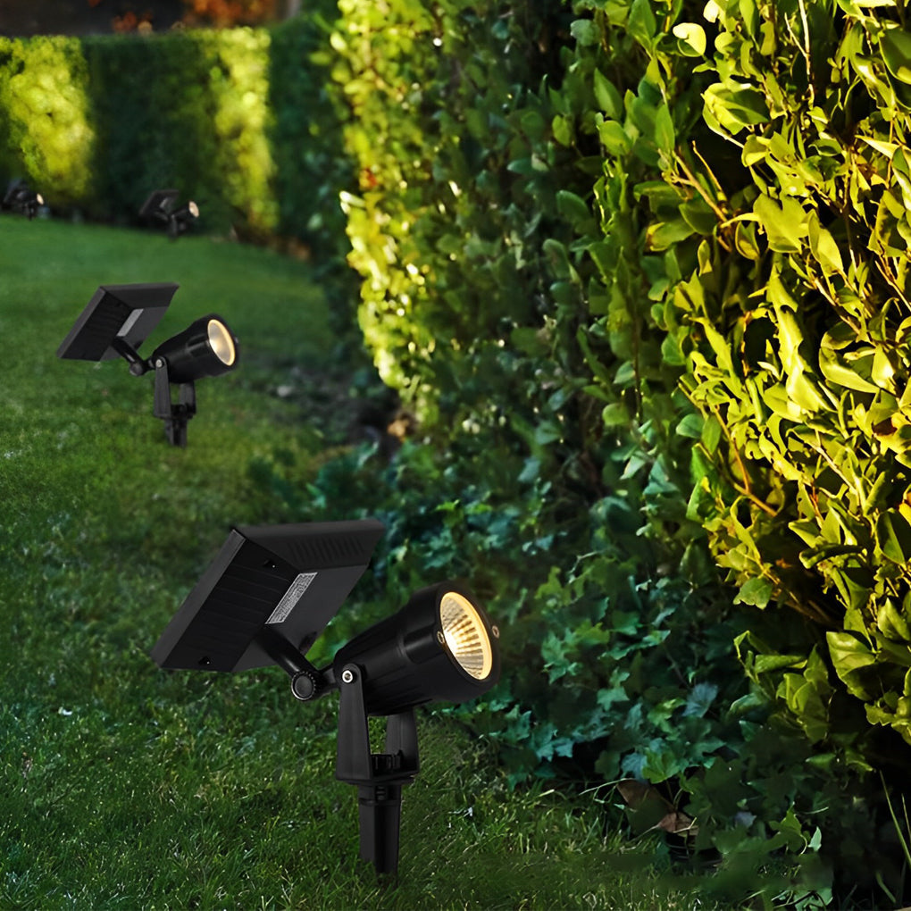 Ground Spike Solar Lights Adjustable LED RGB Waterproof Tree Spotlight