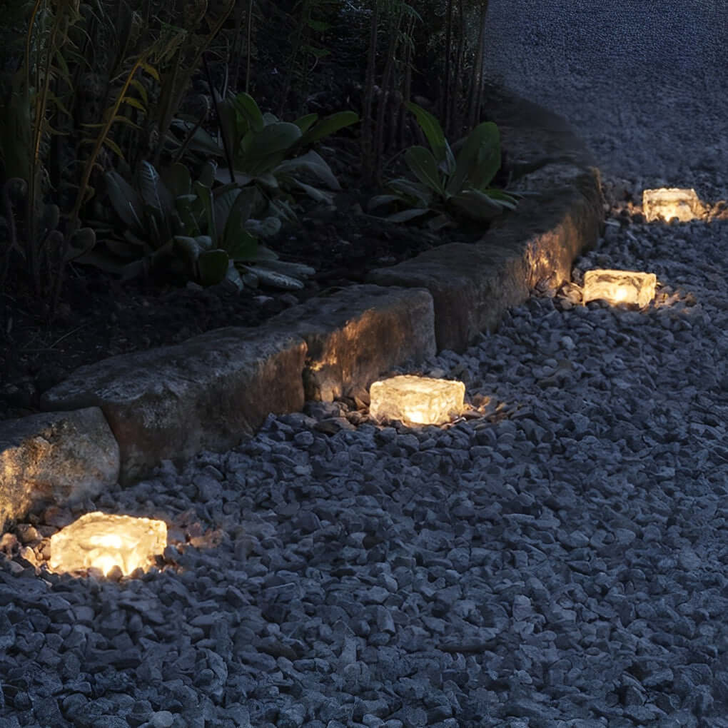 Outdoor Ice Cube Lights Modern Intelligent Solar Step Light