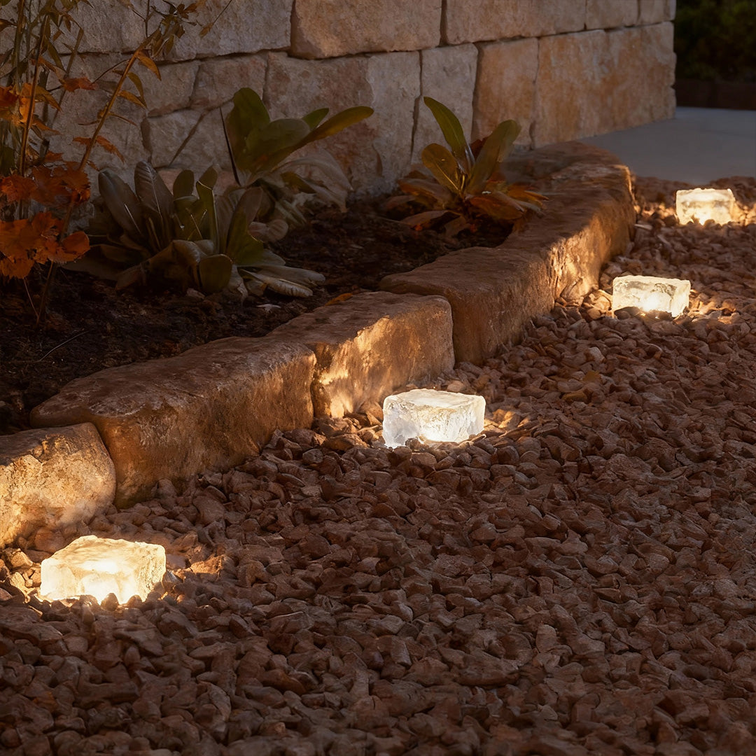 Outdoor Ice Cube Lights Modern Intelligent Solar Step Light