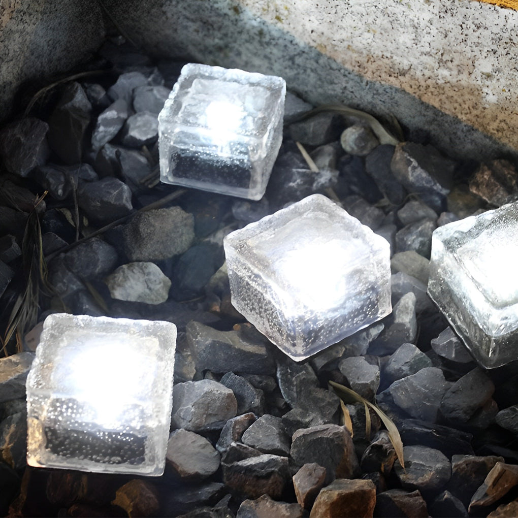 Outdoor Ice Cube Lights Modern Intelligent Solar Step Light