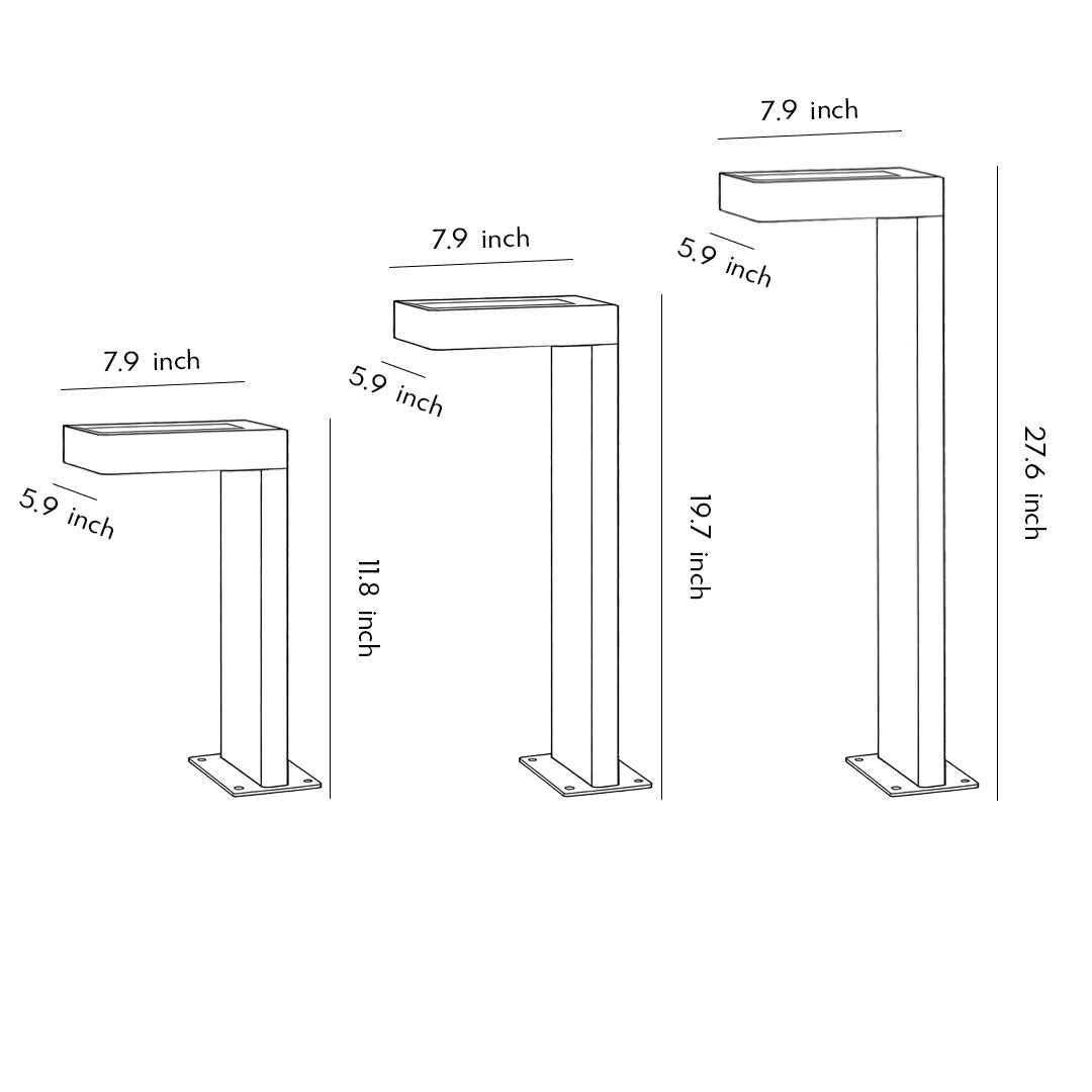 L Shaped Landscape Light Modern Outdoor Metal Path Light