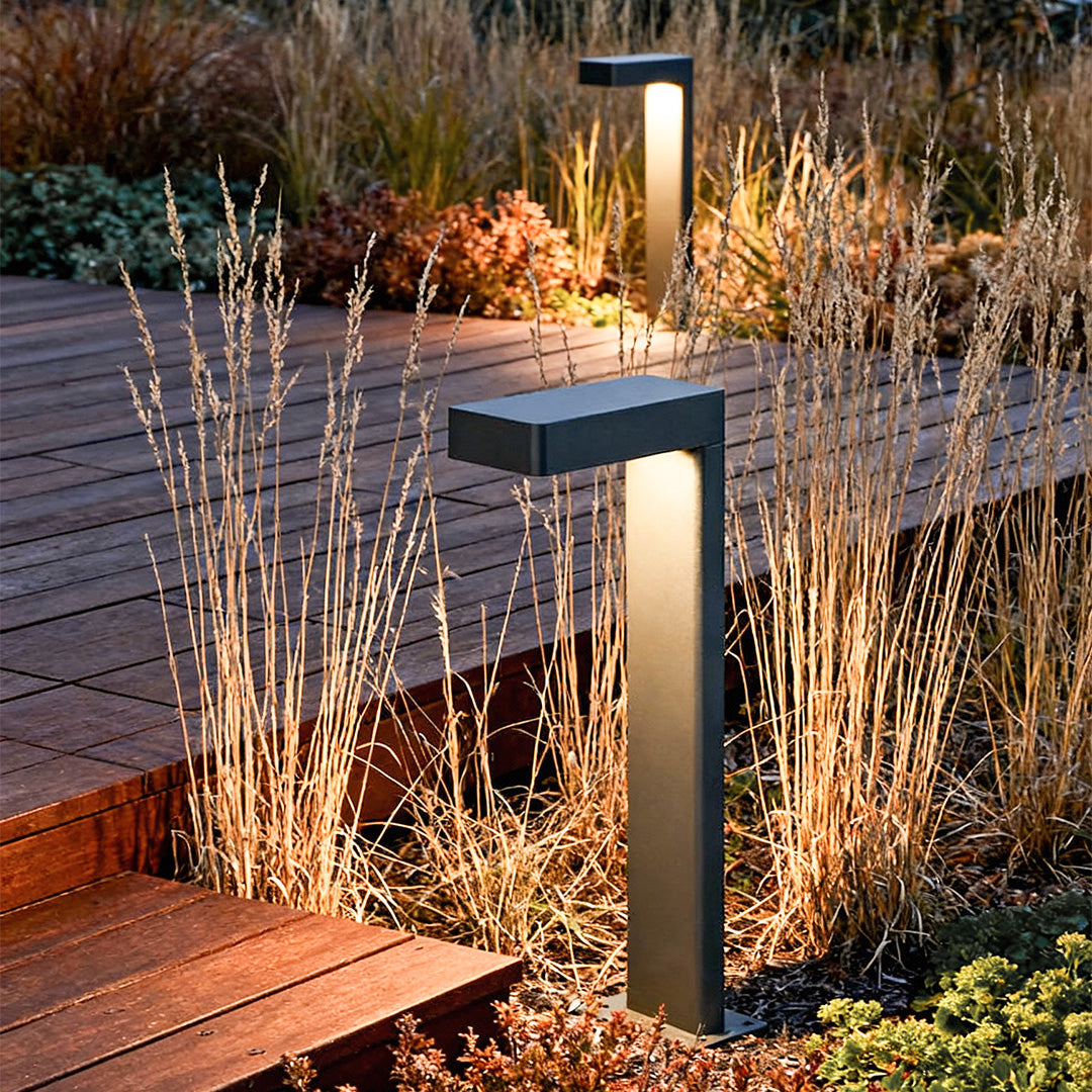 L Shaped Landscape Light Modern Outdoor Metal Path Light