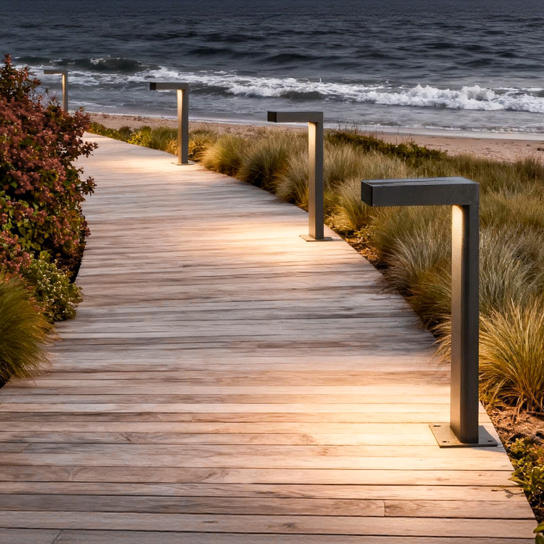 L Shaped Landscape Light Modern Outdoor Metal Path Light