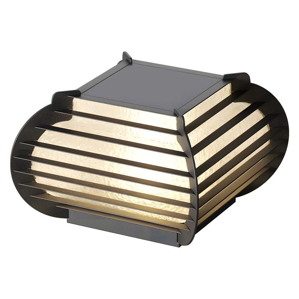 Lantern Pillar Lights Modern Black Grille Landscape Light