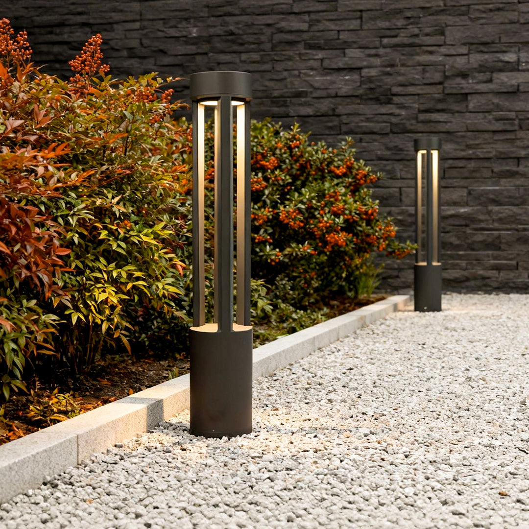 LED Bollard Path Lights Modern Black Landscape Light