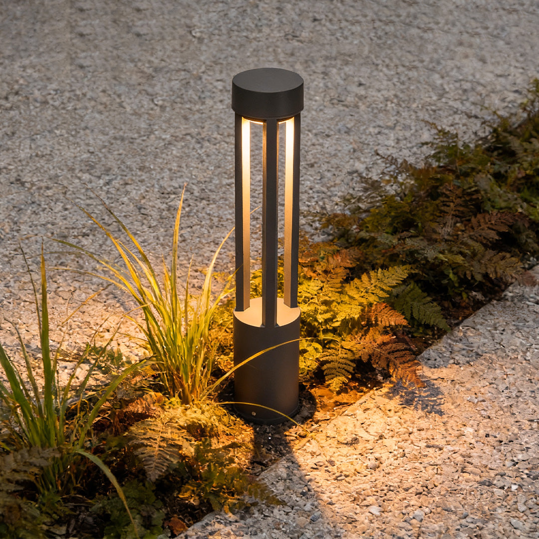 LED Bollard Path Lights Modern Black Landscape Light