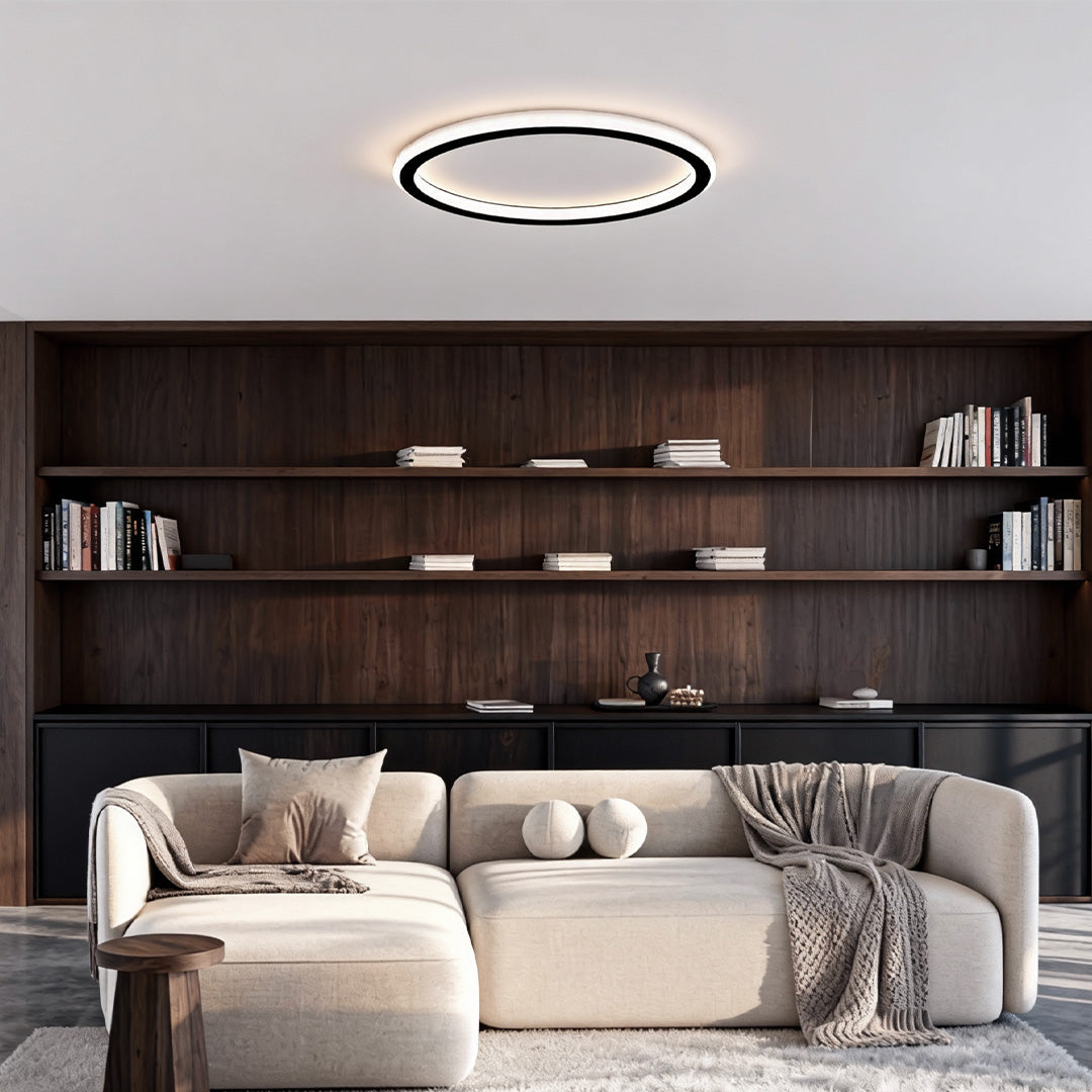 LED Circle Ceiling Lamp Simple Acrylic Metal Light