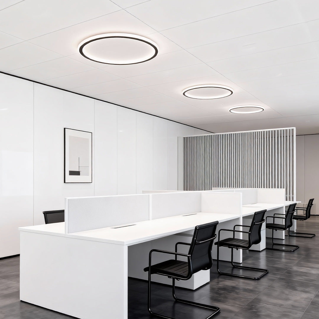 LED Circle Ceiling Lamp Simple Acrylic Metal Light