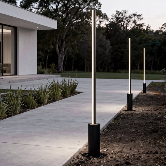 Contemporary Outdoor Floor Lamps Waterproof LED Linear Lamp