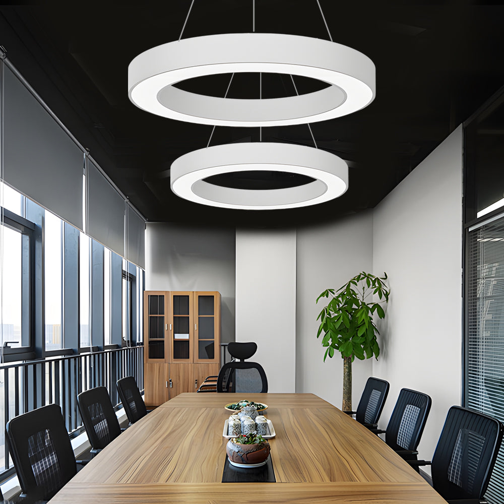 LED Pendant Ring Ceiling Light Modern Metal Acrylic Light