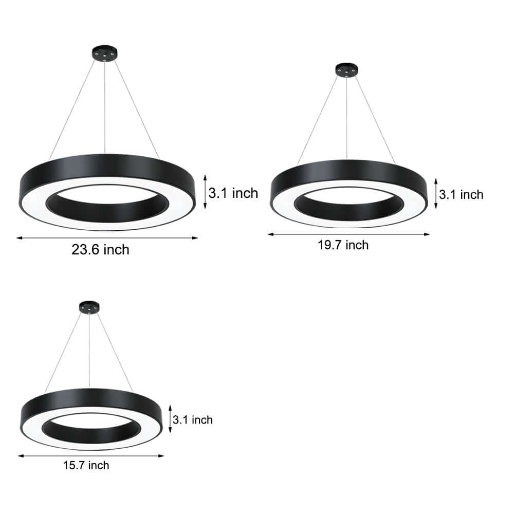 LED Pendant Ring Ceiling Light Modern Metal Acrylic Light