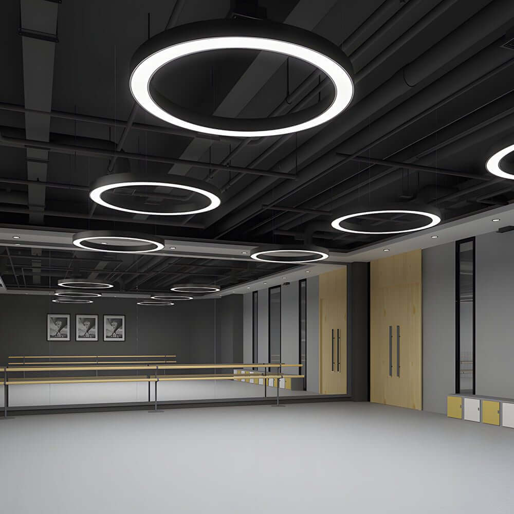 LED Pendant Ring Ceiling Light Modern Metal Acrylic Light
