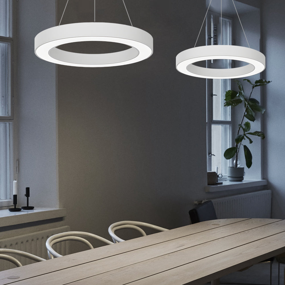 LED Pendant Ring Ceiling Light Modern Metal Acrylic Light