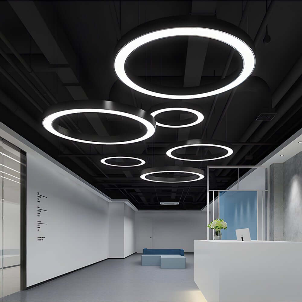 LED Pendant Ring Ceiling Light Modern Metal Acrylic Light