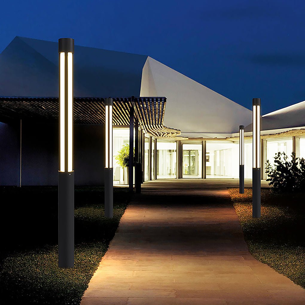 Residential Bollard Lights Modern Cylindrical LED Landscape Light