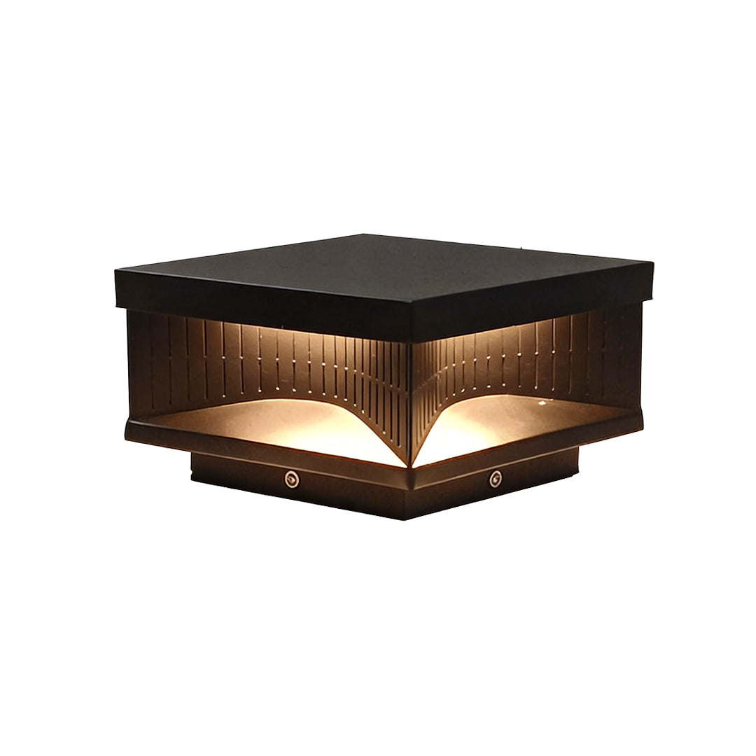 Square Outdoor Pillar Lights Stripe Decorative LED Light