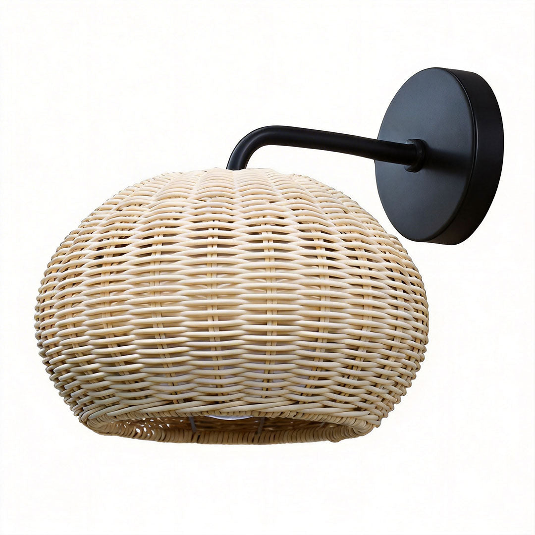 Rattan Outdoor Pendant Light Modern Waterproof Lights