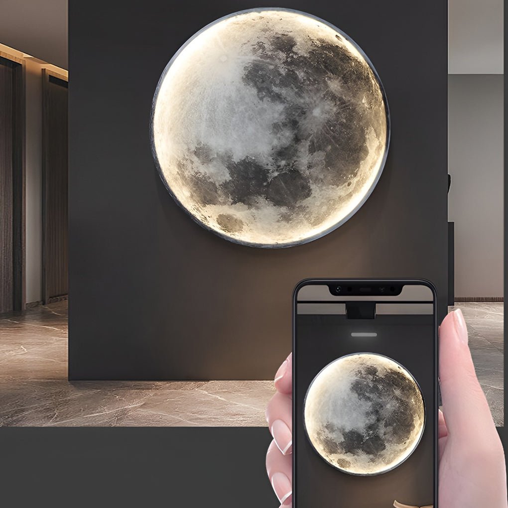 Full Moon Lamp Wall Modern Round LED Artistic Lamp
