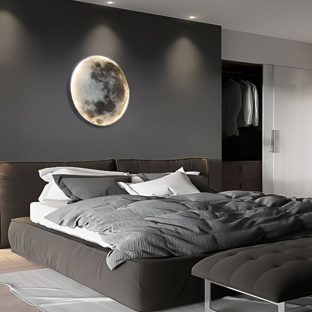 Full Moon Lamp Wall Modern Round LED Artistic Lamp