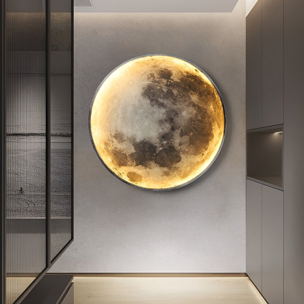Full Moon Lamp Wall Modern Round LED Artistic Lamp