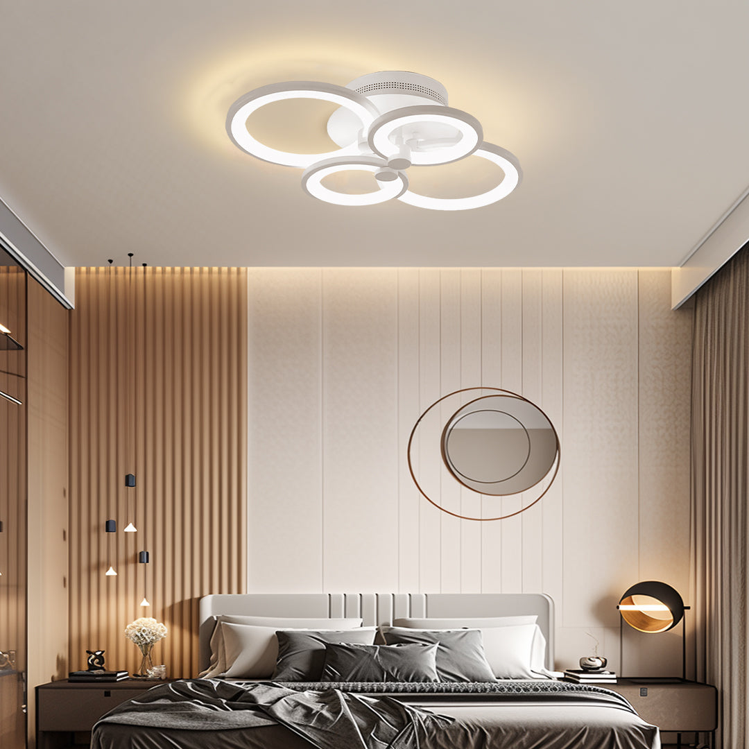 Multi Ring Ceiling Lights Elegant Unique Overlapping Rings Lamp