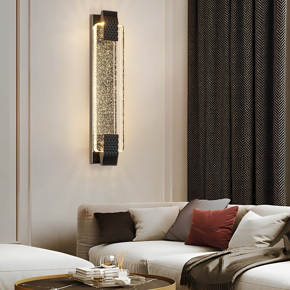 Luxury Modern Wall Lights Living Room LED Linear Crystal Lamp