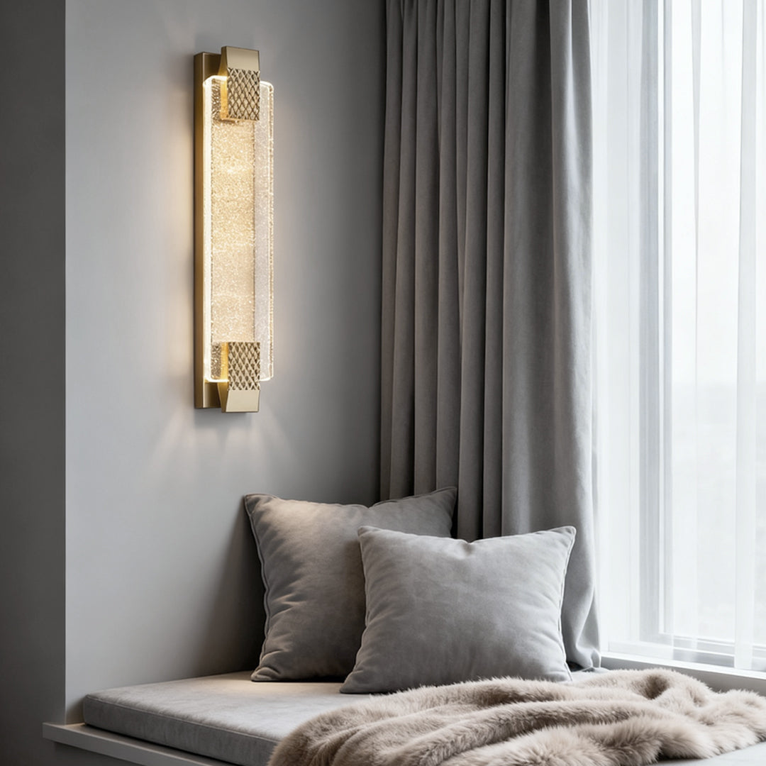 Luxury Modern Wall Lights Living Room LED Linear Crystal Lamp