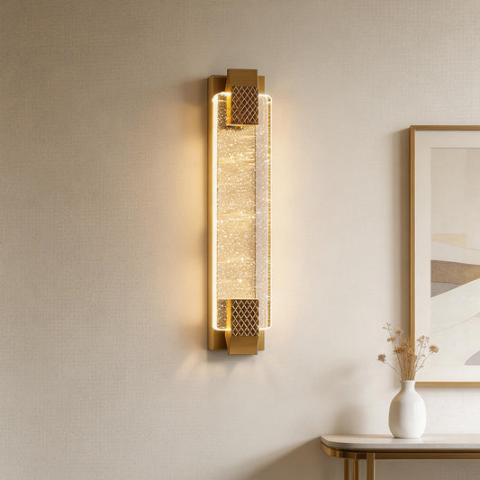 Luxury Modern Wall Lights Living Room LED Linear Crystal Lamp