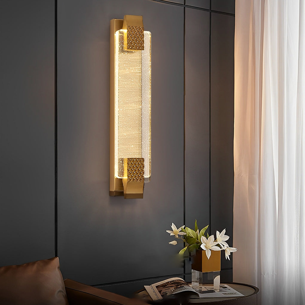 Luxury Modern Wall Lights Living Room LED Linear Crystal Lamp