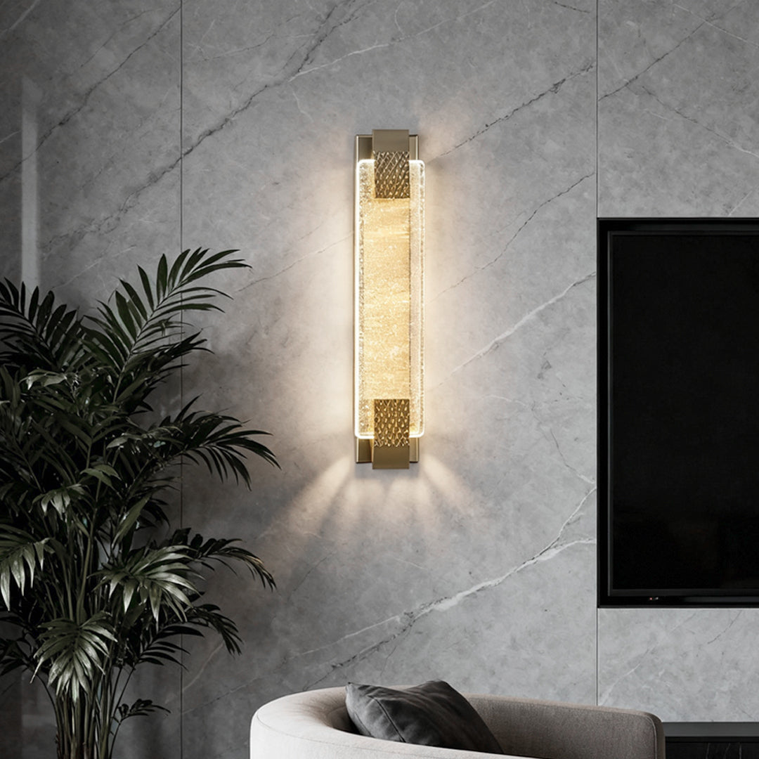 Luxury Modern Wall Lights Living Room LED Linear Crystal Lamp