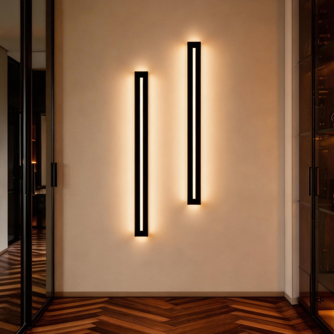 Long Black Wall Sconces Modern LED Linear Iron Light