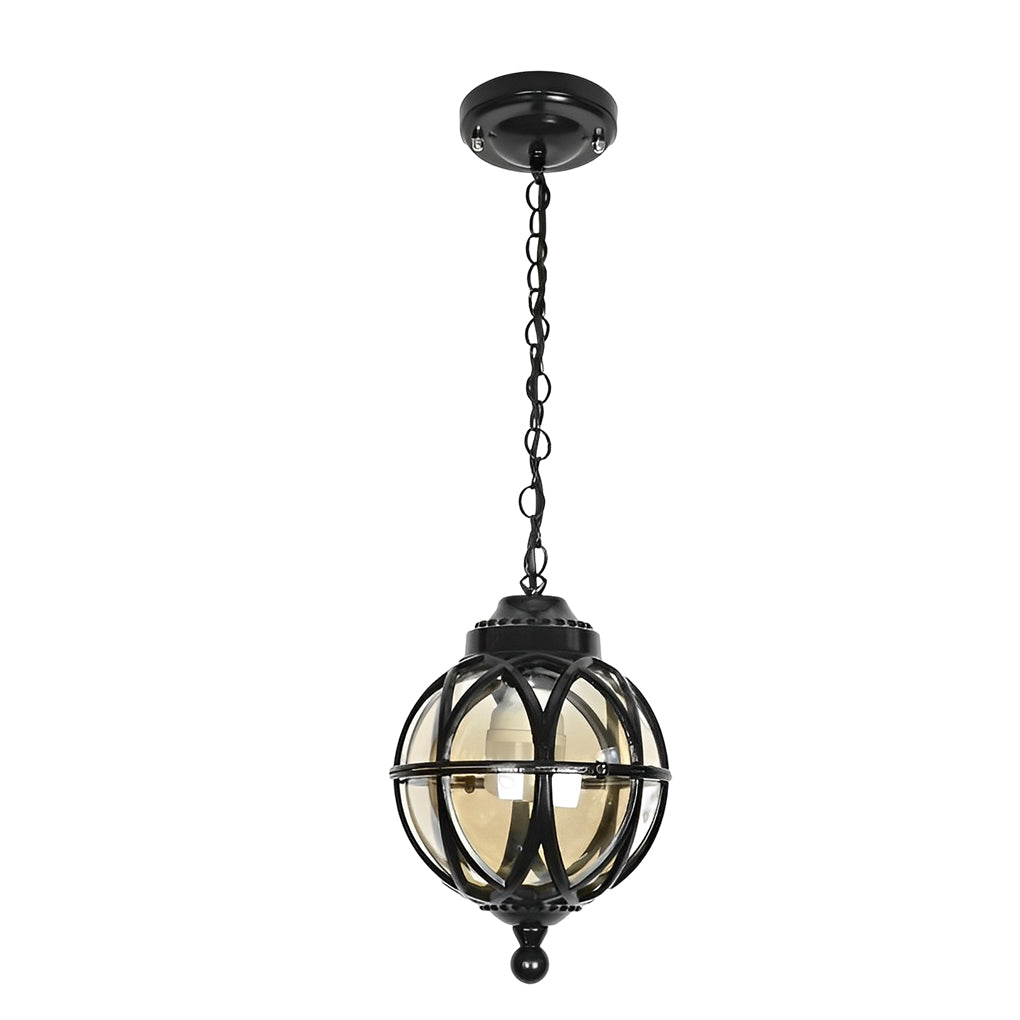 Metal Orb Pendant Light Globe Moisture Proof Outdoor Ceiling Light