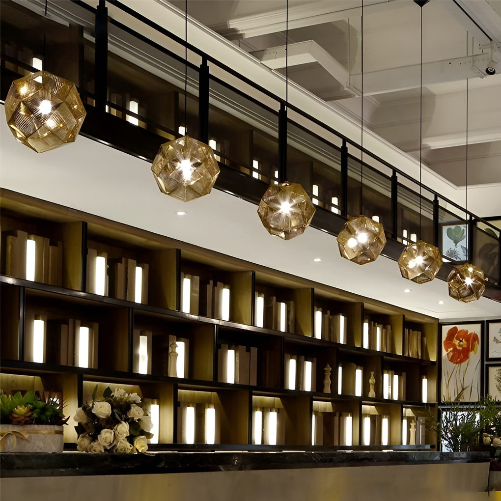 Metal Shade Pendant Light Modern Geometric Ceiling Light