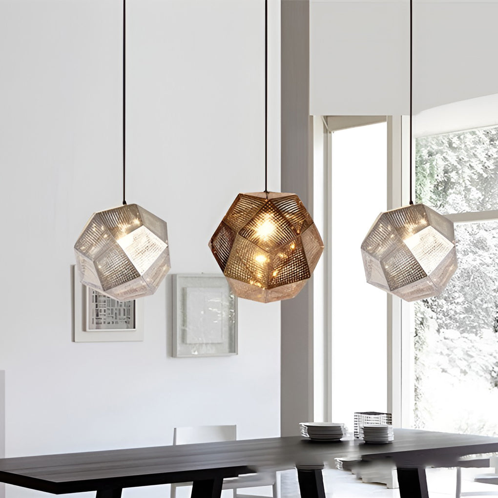 Metal Shade Pendant Light Modern Geometric Ceiling Light