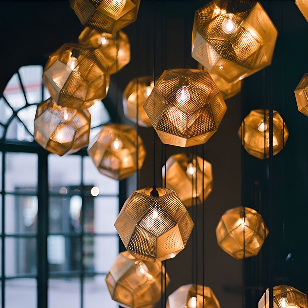 Metal Shade Pendant Light Modern Geometric Ceiling Light