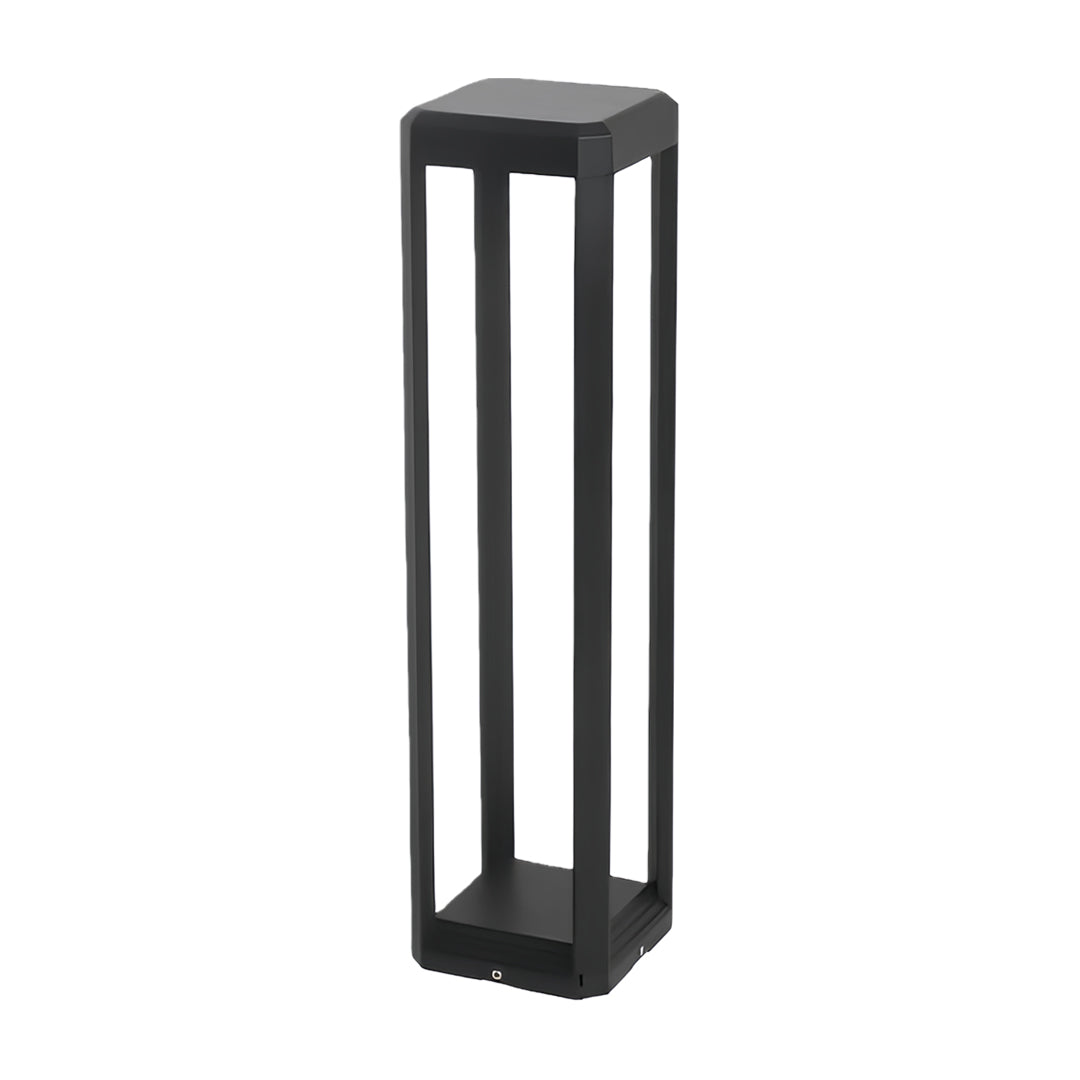 Metal Solar Pathway Lights Modern Black Aluminum Light