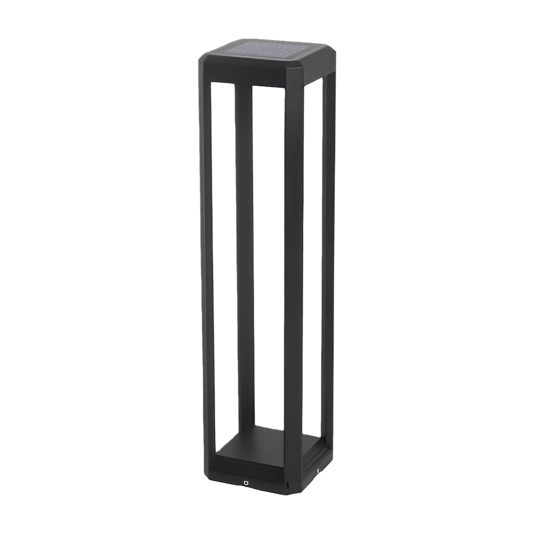 Metal Solar Pathway Lights Modern Black Aluminum Light