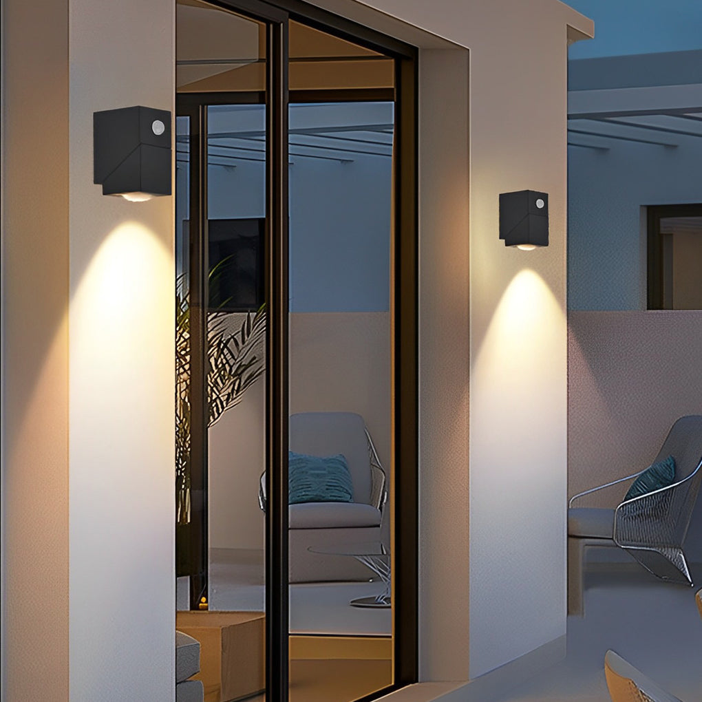 Up Down Sconce Outdoor Adjustable Waterproof Black Lamp