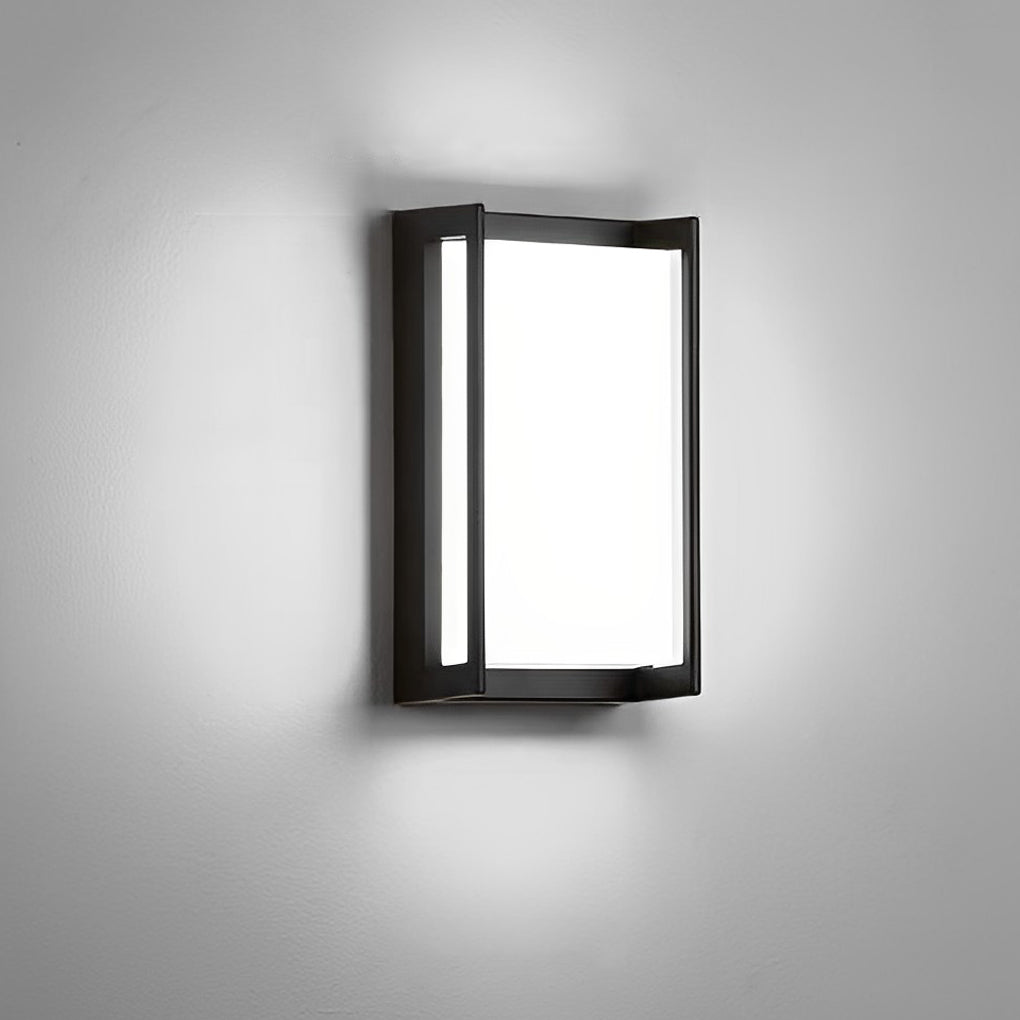 Outdoor Lights Wall Modern Geometric Black Metal Light