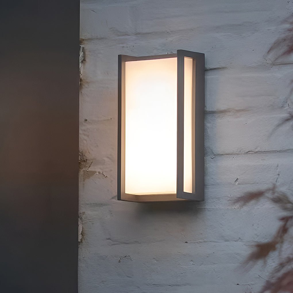 Outdoor Lights Wall Modern Geometric Black Metal Light