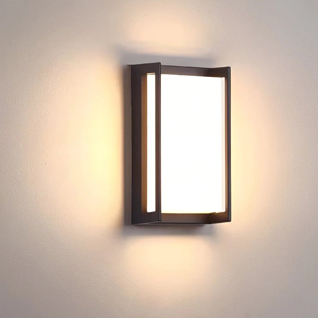 Outdoor Lights Wall Modern Geometric Black Metal Light