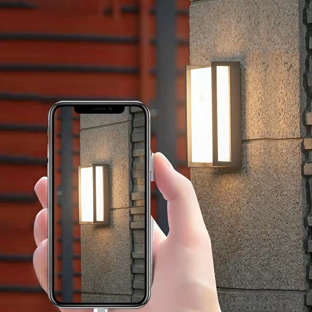 Outdoor Lights Wall Modern Geometric Black Metal Light