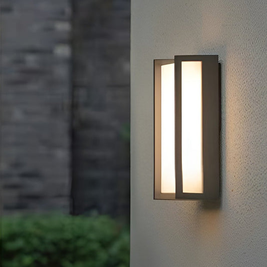 Outdoor Lights Wall Modern Geometric Black Metal Light